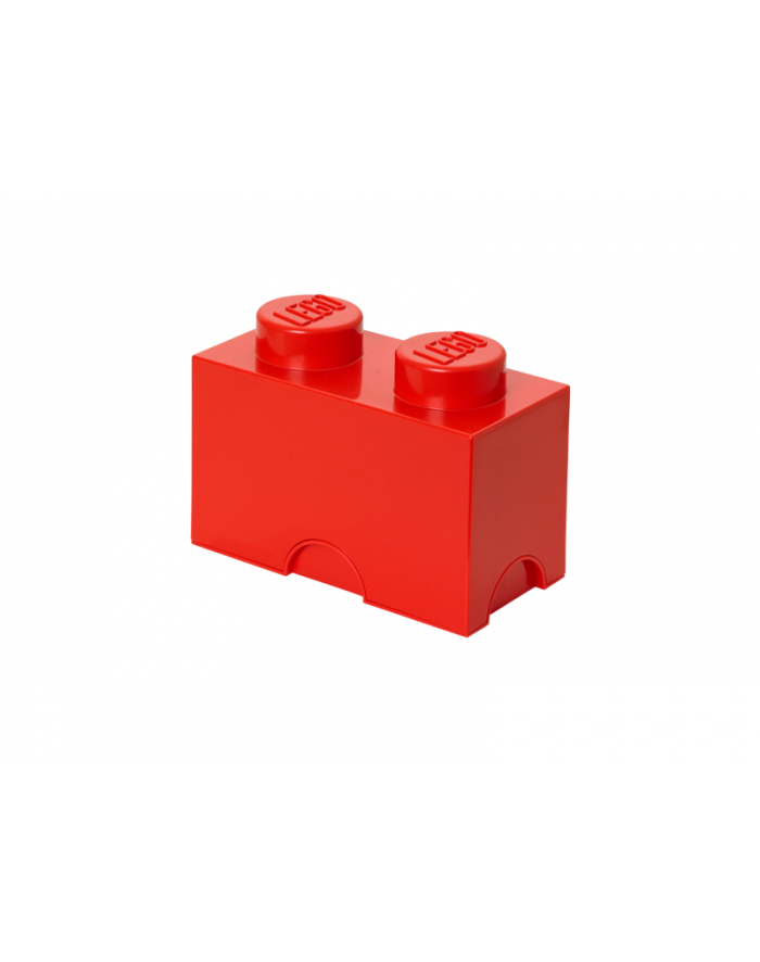 Pojemnik klocek LEGO® z 2 wypustkami (Bright Red) główny