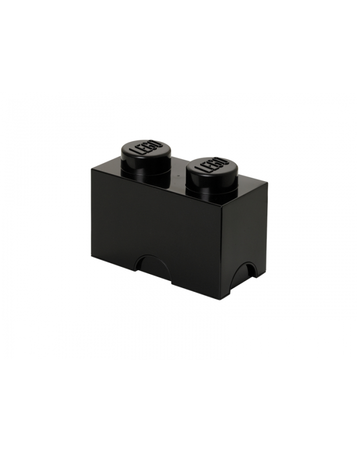 Pojemnik klocek LEGO® z 2 wypustkami (Black) główny