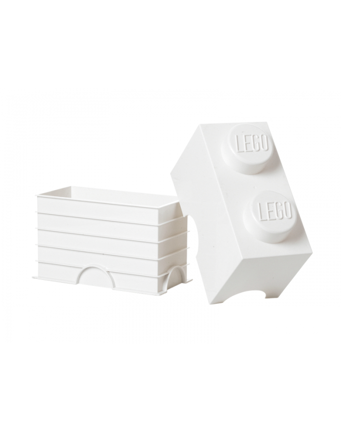 Pojemnik klocek LEGO® z 2 wypustkami (White) główny