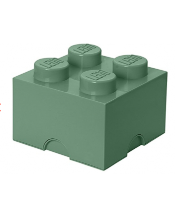 Pojemnik klocek LEGO® z 4 wypustkami (Sand Green)