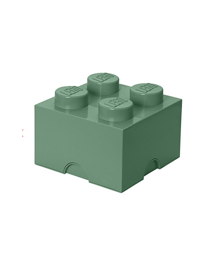 Pojemnik klocek LEGO® z 4 wypustkami (Sand Green) główny