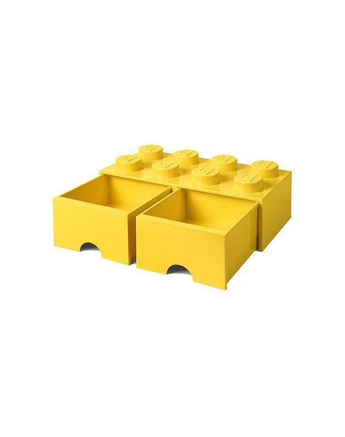 Podwojna szuflada klocek LEGO® z 8 wypustkami  (Bright Yellow) główny