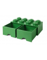 Podwojna szuflada klocek LEGO® z 8 wypustkami (Dark Green) - nr 1