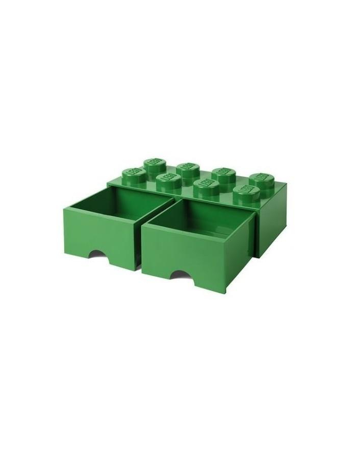 Podwojna szuflada klocek LEGO® z 8 wypustkami (Dark Green) główny