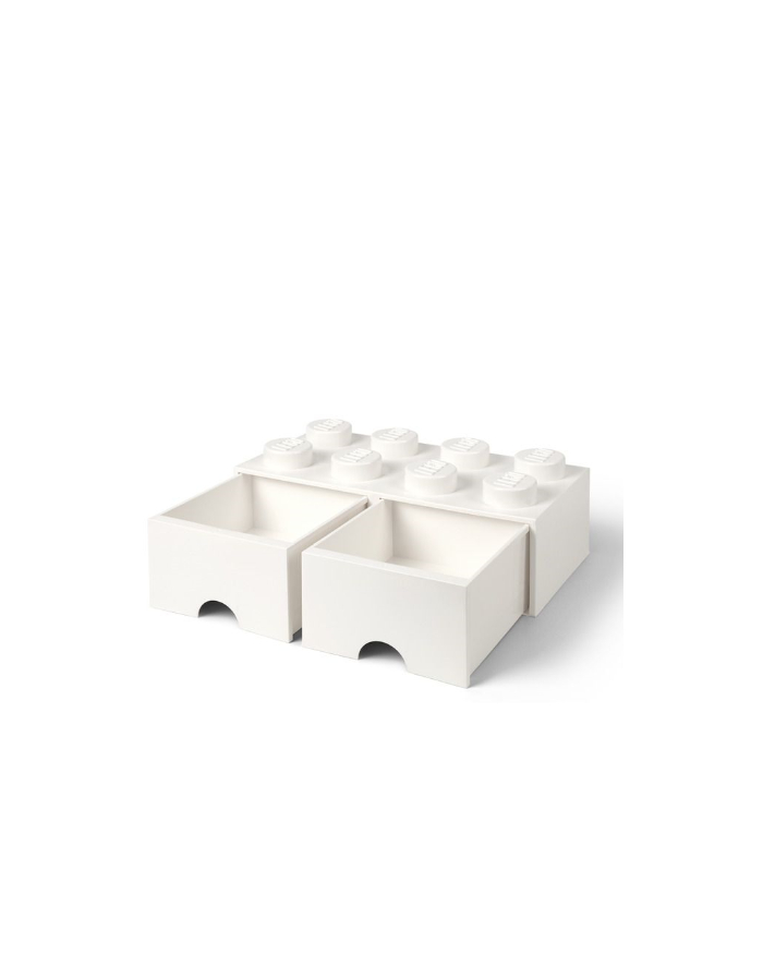 Podwojna szuflada klocek LEGO® z 8 wypustkami (White) główny