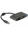 Delock adapter USB Typ-C - USB 3.1 + USB Typ-C+ HDMI (F) 4K (DP Alt Mode) - nr 11