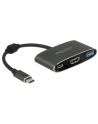 Delock adapter USB Typ-C - USB 3.1 + USB Typ-C+ HDMI (F) 4K (DP Alt Mode) - nr 14