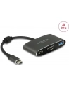 Delock adapter USB Typ-C - USB 3.1 + USB Typ-C+ HDMI (F) 4K (DP Alt Mode) - nr 24