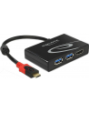 Delock adapter USB Typ-C > 2 x USB 3.0 (F) + HDMI (F) 4K  (DP Alt Mode) - nr 11