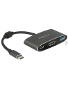Delock adapter USB Typ-C - USB 3.1 + USB Typ-C+ HDMI (F) 4K (DP Alt Mode) - nr 13