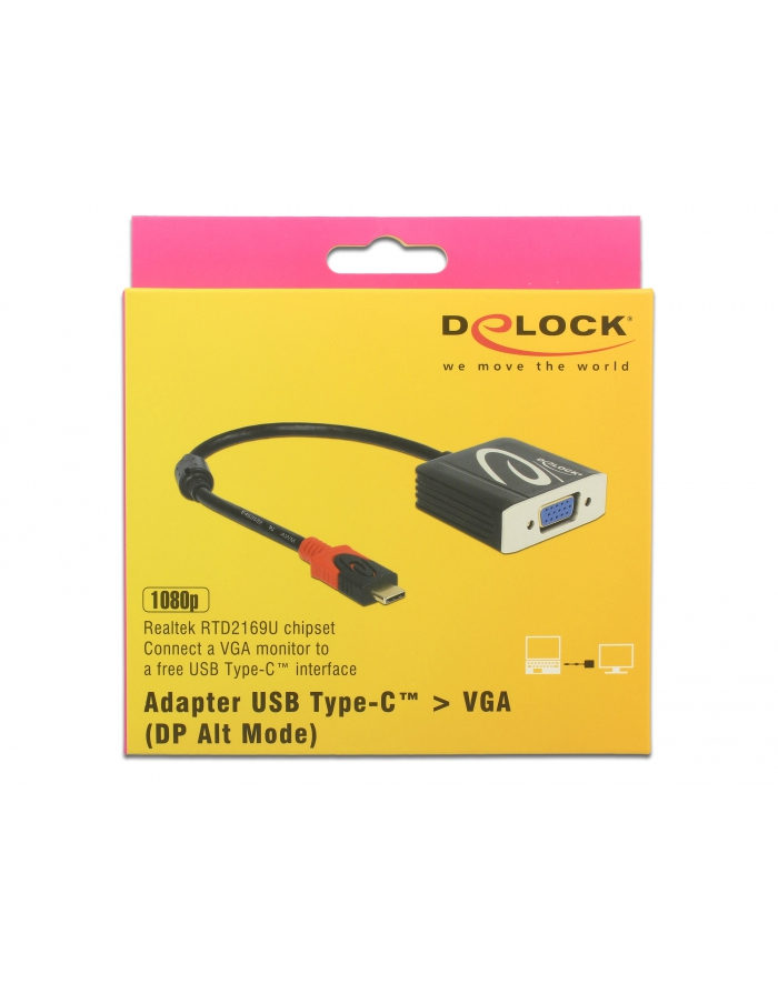 Delock adapter USB Typ-C > VGA female (DP Alt Mode) główny