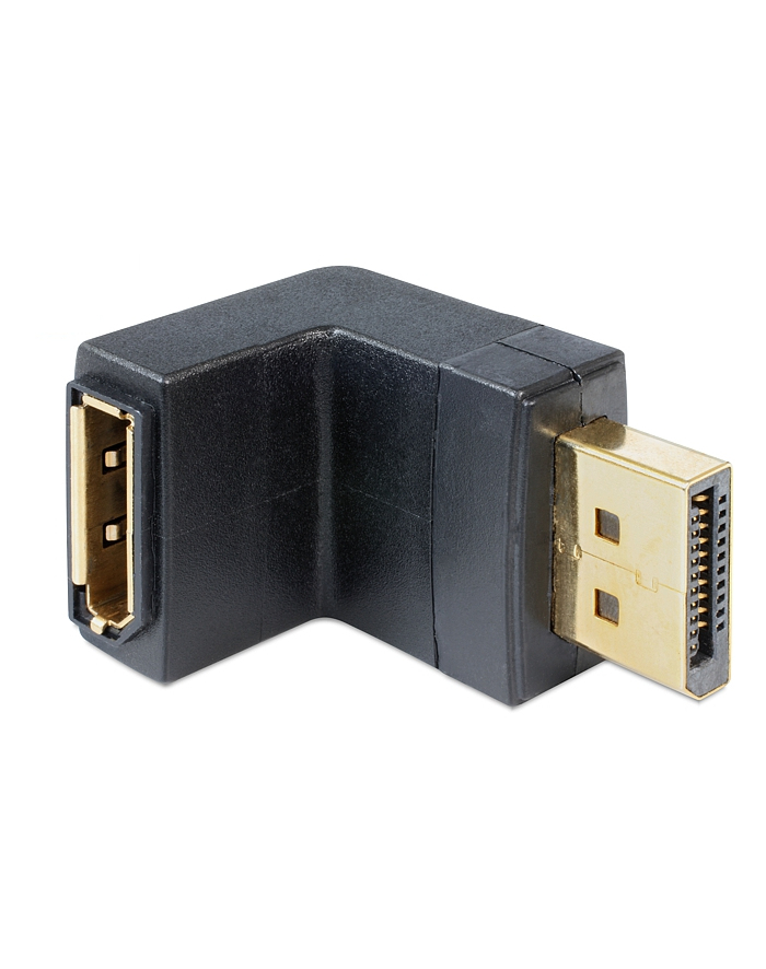 Delock adapter Displayport (M) - Dplayport (F) kątowy 90- dół główny