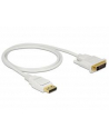 Delock kabel Displayport 1.2 (M) - DVI 24+1 (M)  1m; biały - nr 10