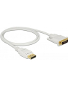 Delock kabel Displayport 1.2 (M) - DVI 24+1 (M)  1m; biały - nr 9