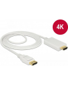 Delock kabel Displayport 1.2 (M) - HDMI-A (M) pasywny 2m; biały - nr 10