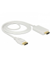 Delock kabel Displayport 1.2 (M) - HDMI-A (M) pasywny 2m; biały - nr 15