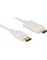 Delock kabel Displayport 1.2 (M) - HDMI-A (M) pasywny 2m; biały - nr 17