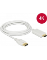 Delock kabel Displayport 1.2 (M) - HDMI-A (M) pasywny 3m; biały - nr 10