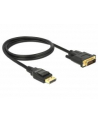 Delock kabel Displayport 1.2 (M) - DVI 24+1 (M)  1m; czarny - nr 10