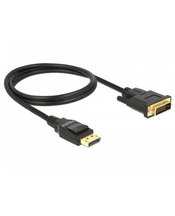 Delock kabel Displayport 1.2 (M) - DVI 24+1 (M)  1m; czarny