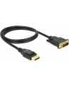 Delock kabel Displayport 1.2 (M) - DVI 24+1 (M)  1m; czarny - nr 8