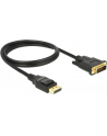 Delock kabel Displayport 1.2 (M) - DVI 24+1 (M)  1m; czarny - nr 9