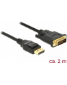 Delock kabel Displayport 1.2 (M) - DVI 24+1 (M)  2m; czarny - nr 11