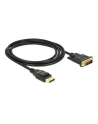 Delock kabel Displayport 1.2 (M) - DVI 24+1 (M)  2m; czarny - nr 16