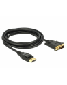 Delock kabel Displayport 1.2 (M) - DVI 24+1 (M) 3m; czarny - nr 14