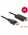 Delock kabel Displayport 1.2 (M) - HDMI-A (M) pasywny 1m; czarny - nr 11