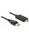 Delock kabel Displayport 1.2 (M) - HDMI-A (M) pasywny 1m; czarny - nr 12