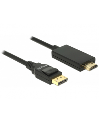 Delock kabel Displayport 1.2 (M) - HDMI-A (M) pasywny 1m; czarny