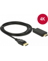 Delock kabel Displayport 1.2 (M) - HDMI-A (M) pasywny 2m; czarny - nr 11