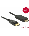 Delock kabel Displayport 1.2 (M) - HDMI-A (M) pasywny 2m; czarny - nr 19