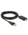Delock kabel Displayport 1.2 (M) - HDMI-A (M) pasywny 3m; czarny - nr 14