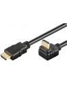 Techly Kabel monitorowy HDMI-HDMI M/M 1.4 Ethernet kątowy ekranowany 5m czarny - nr 1