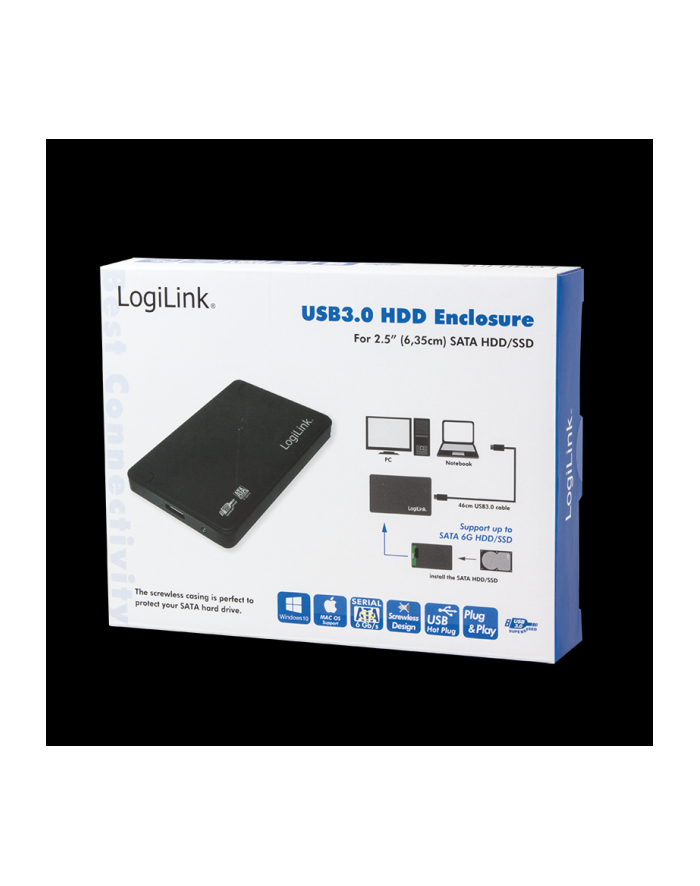 logilink Obudowa zewnętrzna HDD 2.5 SATA USB3.0 czarna główny