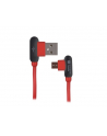 natec Kabel micro USB 2.0 BM-AM Extreme Media 1m kątowy lewo/prawo czerwony - nr 1