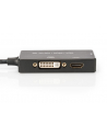 assmann Kabel adapter Displayport 4K 30Hz/1080p 60Hz Typ DP/HDMI(UHD)+DVI-I+VGA (FHD) M/Z czarny 0,20m - nr 2