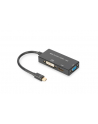 assmann Kabel adapter Displayport 4K 30Hz/1080p 60Hz Typ miniDP/HDMI(UHD)+DVI-I+VGA (FHD) M/Ż czarny 0,2m - nr 1