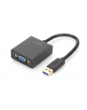 digitus Adapter graficzny VGA 1080p FHD na USB 3.0, aluminiowy, czarny - nr 1