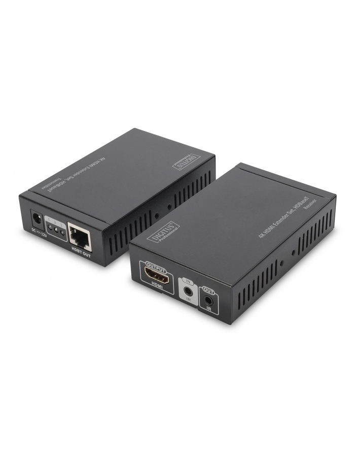 digitus Przedłużacz/Extender HDMI HDBaseT do 100m po Cat.5e, 4K 30Hz UHD, HDCP 1.4, IR, z audio (zestaw) główny