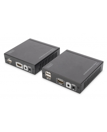 digitus Przedłużacz/Extender KVM HDMI HDBaseT do 70m po Cat.5e/6 4K 30Hz UHD, HDCP 1.4, IR, audio (zestaw)