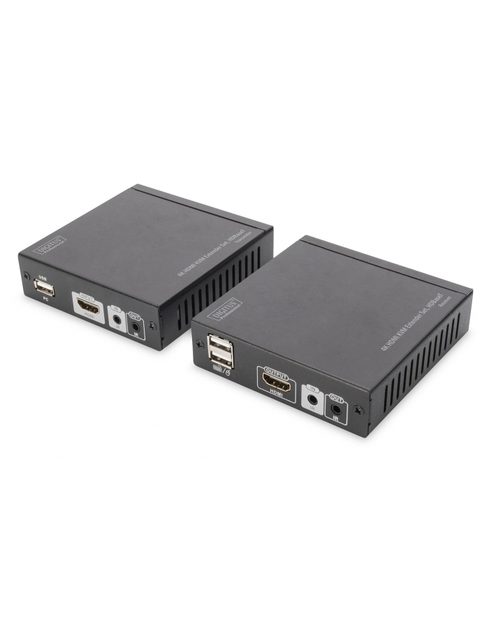 digitus Przedłużacz/Extender KVM HDMI HDBaseT do 70m po Cat.5e/6 4K 30Hz UHD, HDCP 1.4, IR, audio (zestaw) główny