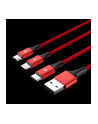 unitek Kabel ładujący 3-in-1 USB - USB-C/microUSB/Lightning, 1,2m, C4049RD - nr 11