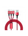 unitek Kabel ładujący 3-in-1 USB - USB-C/microUSB/Lightning, 1,2m, C4049RD - nr 2