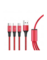 unitek Kabel ładujący 3-in-1 USB - USB-C/microUSB/Lightning, 1,2m, C4049RD - nr 4