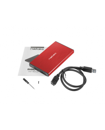 natec Kieszeń zewnętrzna HDD/SSD Sata Rhino Go 2,5 USB 3.0 czerwona