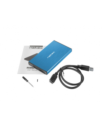 natec Kieszeń zewnętrzna HDD/SSD Sata Rhino Go 2,5 USB 3.0 niebieska