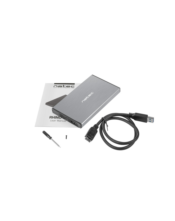 natec Kieszeń zewnętrzna HDD/SSD Sata Rhino Go 2,5 USB 3.0 szara główny